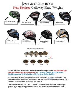 Callaway 2016-2017 and New EPIC Sub-Zero Driver Weights (weights sold separately)