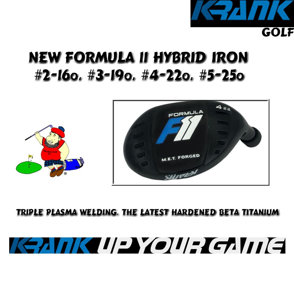 Krank Formula New 11 Hybrids Irons #2-16o, #3-19o, #4-22o, #5-25o