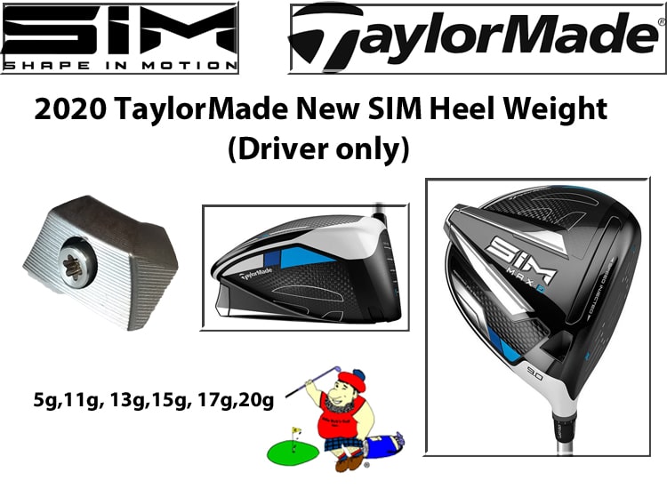 TaylorMade 2020 SIM Max D Heel Headweights Driver Only