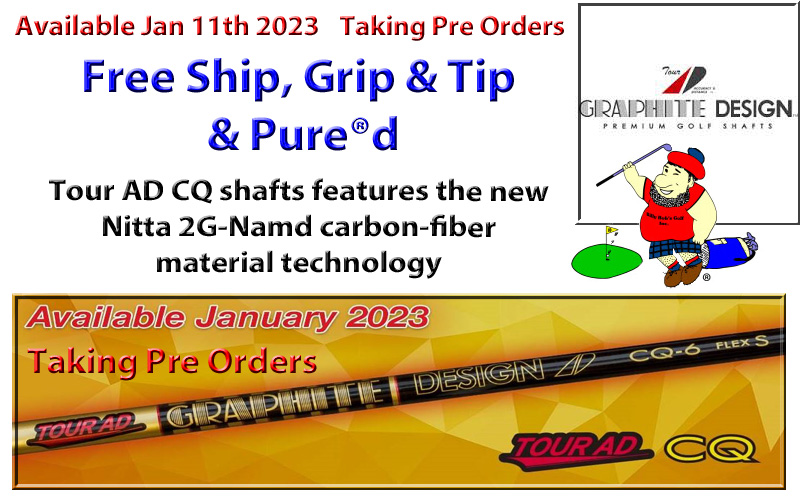 Tour AD CQ New 2023 Available (Japan Series) Incl. Ship, Grip, Tip & Pure®d